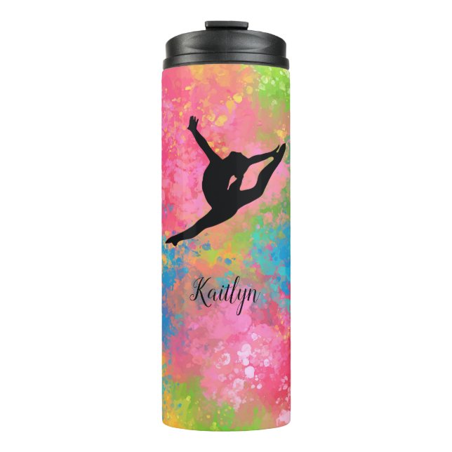 Gymnast Karneval Paint Splash Thermal Tumbler Thermosbecher (Vorderseite)