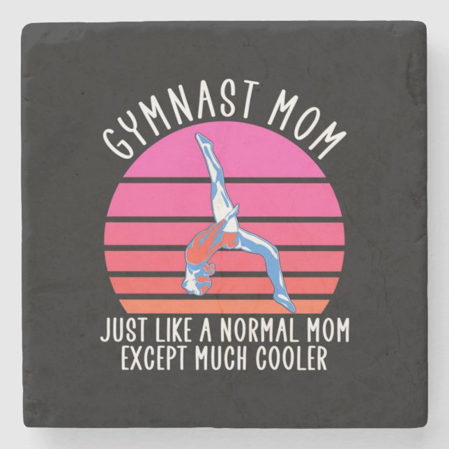 Gymnast-Mama Steinuntersetzer (Vorderseite)