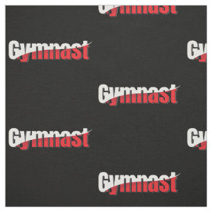 Gymnast - Mens Gymnastik Moderne Typografie Kunst Stoff