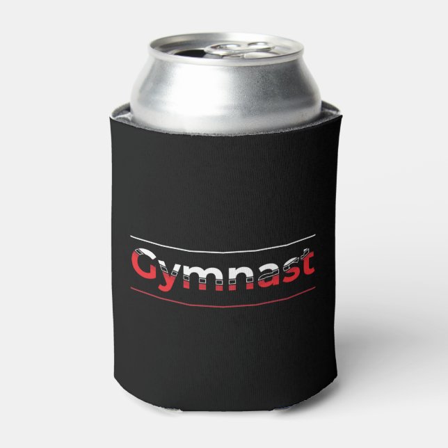Gymnast - Minimalistisch Moderne Gymnastik - Wort Dosenkühler (Kanne Vorderseite)