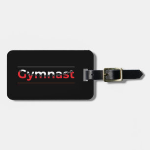Gymnast - Minimalistisch Moderne Gymnastik - Wort Gepäckanhänger