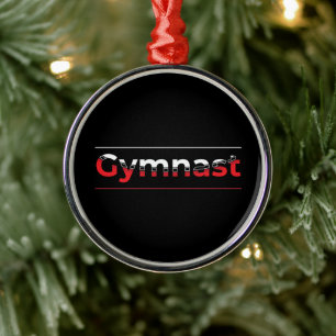 Gymnast - Minimalistisch Moderne Gymnastik - Wort Ornament Aus Metall