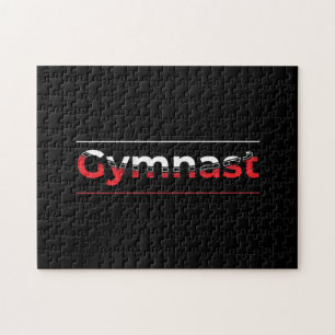 Gymnast - Minimalistisch Moderne Gymnastik - Wort Puzzle