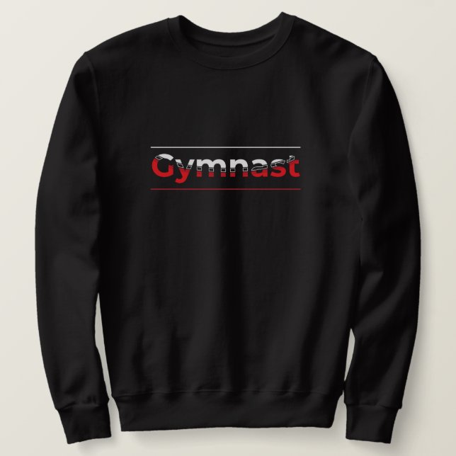 Gymnast - Minimalistisch Moderne Gymnastik - Wort Sweatshirt (Design vorne)