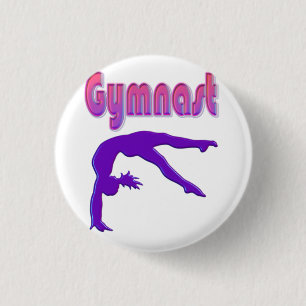 Gymnast Power Tumbling Lila Metallic Button