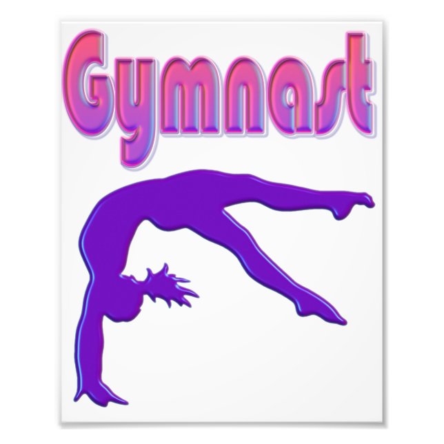 Gymnast Power Tumbling Lila Metallic Fotodruck (Vorne)