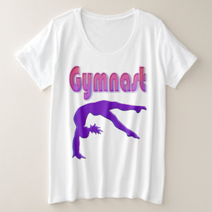 Gymnast Power Tumbling Lila Metallic Große Größe T-Shirt