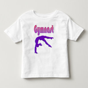 Gymnast Power Tumbling Lila Metallic Kleinkind T-shirt