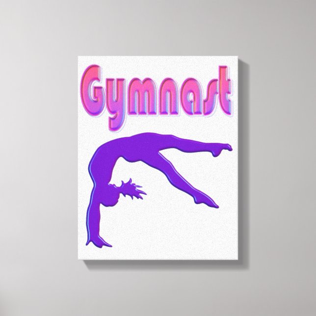 Gymnast Power Tumbling Lila Metallic Leinwanddruck (Vorderseite)