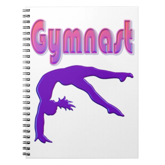 Gymnast Power Tumbling Lila Metallic Notizblock (Vorderseite)
