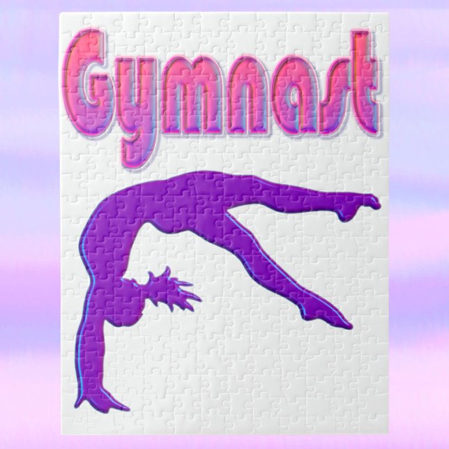 Gymnast Power Tumbling Lila Metallic Puzzle (Von Creator hochgeladen)