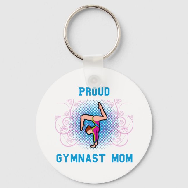 Gymnast Proud Mama Schlüsselanhänger (Vorderseite)