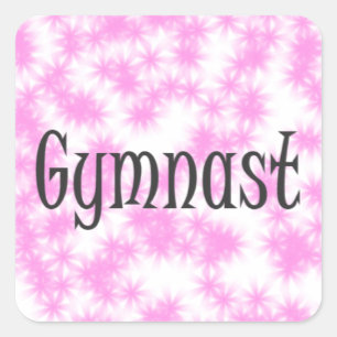 Gymnast Quadratischer Aufkleber