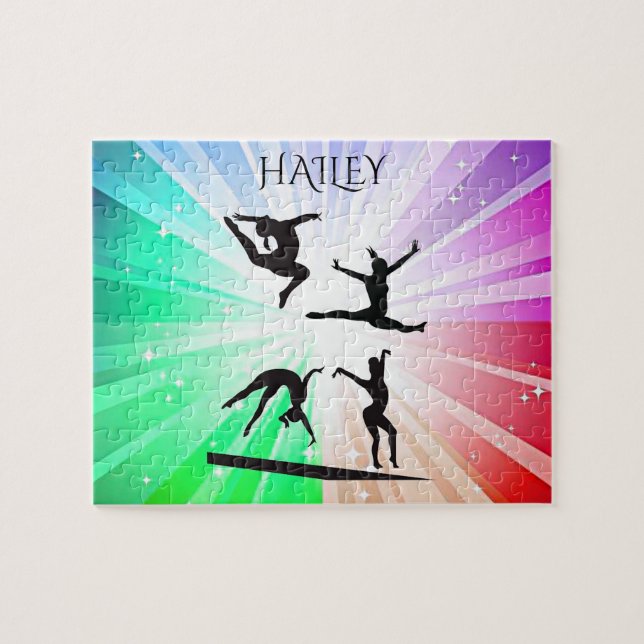 GYMNAST SHIMMERING LIGHTS PUZZLE PERSONALISIERT! (Horizontal)