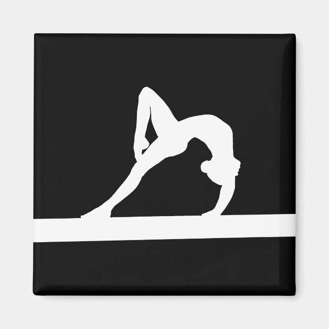 Gymnast Silhouette Magnet Black (Vorne)