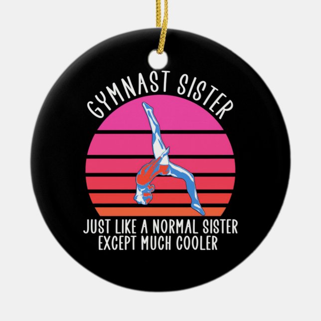 Gymnast Sister Keramik Ornament (Vorne)