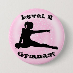 Gymnast Stufe 2 - Gymnastikschaltfläche für Mädche Button
