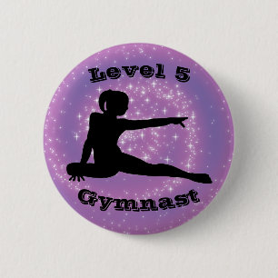 Gymnast Stufe 5 - Gymnastikschaltfläche für Mädche Button