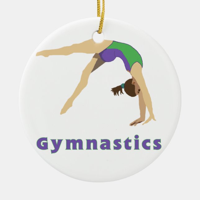 Gymnast-Verzierung Keramikornament (Vorne)