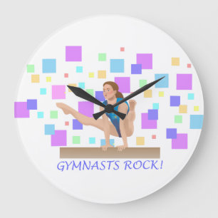 Gymnasten Rock! Bilanzsumme Große Wanduhr