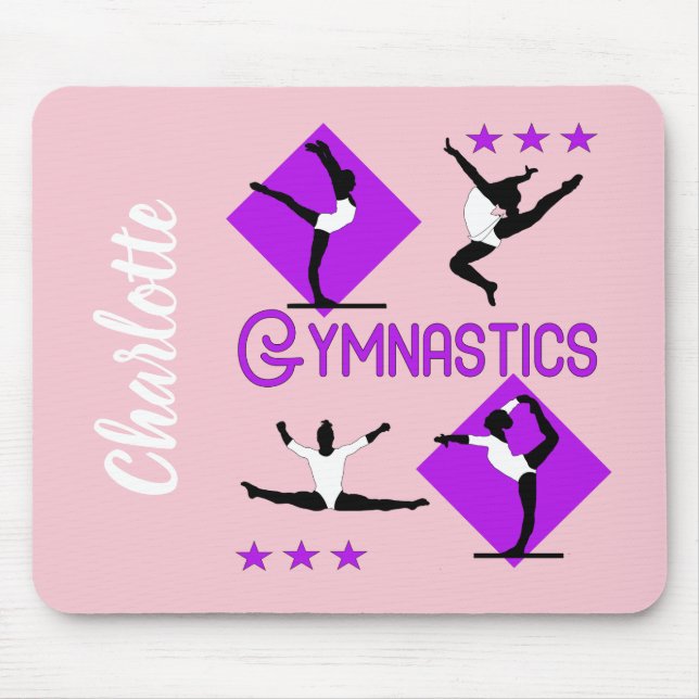 Gymnastfiguren Niedlich Girls Gymnastik Personalis Mousepad (Vorne)