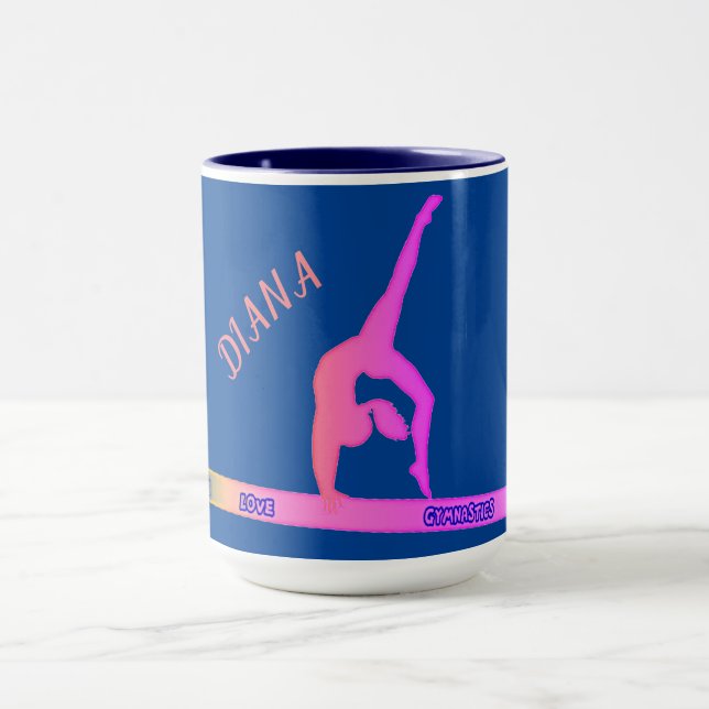 GYMNASTIC Gymnast auf Balancebar Tasse. Tasse (Zentrum)