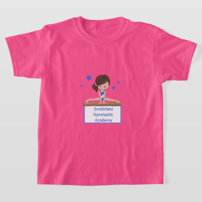 Gymnastic School School Academy Custom Text T-Shirt (Ablage )