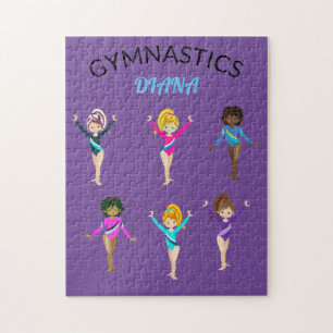 GYMNASTICS 6 GYMNAST PERSONALISIERT PUZZL PUZZLE