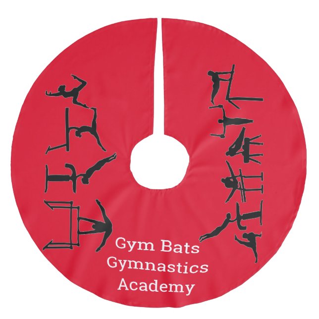Gymnastics Academy Christmas Tree Skirt Polyester Weihnachtsbaumdecke (Vorderseite)