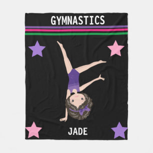 GYMNASTICS BLANKET FÜR MÄDCHEN PERSONALISIERT. FLEECEDECKE