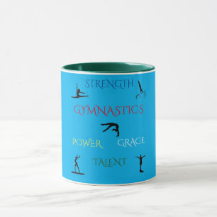 GYMNASTICS BLAU / GRÜNE ZWEI TASSE. TASSE