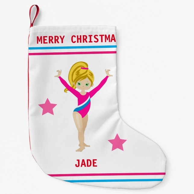 GYMNASTICS CHRISTMAS STRUMPF FÜR MÄDCHEN. KLEINER WEIHNACHTSSTRUMPF (Vorderseite)