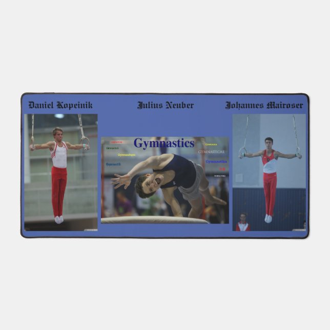GYMNASTICS Desk Mat, Daniel, Julius & Johannes Schreibtischunterlage (Vorderseite)