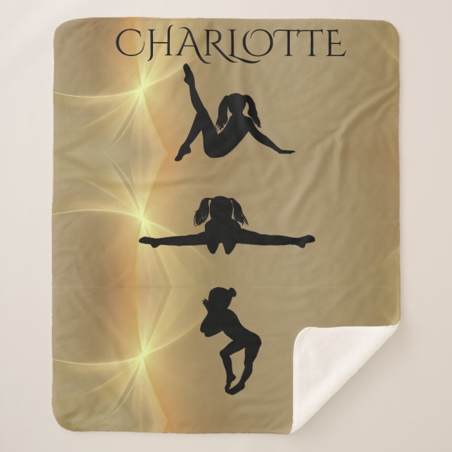 GYMNASTICS GIRL IST AUF SHERPA BLANKET. INDIVIDUEL SHERPADECKE (Vorderseite)
