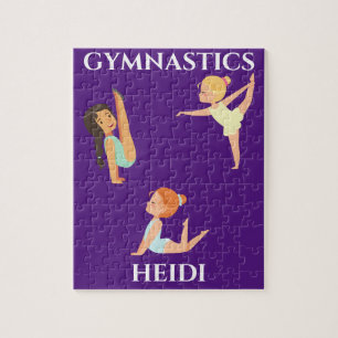 GYMNASTICS Girl's personalisiertes Rätsel. Puzzle