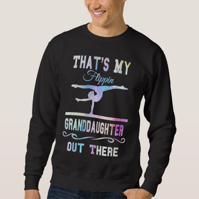 Gymnastics Grandma Thats My Flippin Granddaughter  Sweatshirt (Vorderseite)