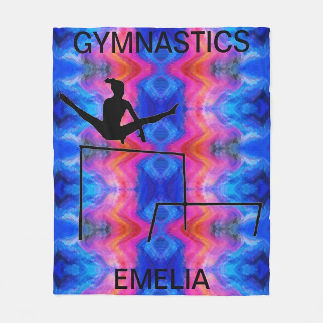 GYMNASTICS GYMNAST AUF UNSOGAR BARS FLEECE BLANKET (Vorderseite)