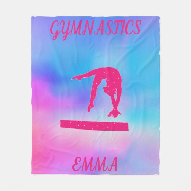 GYMNASTICS GYMNAST FLEECE BLANKET PERSONALISIERT! (Vorderseite)