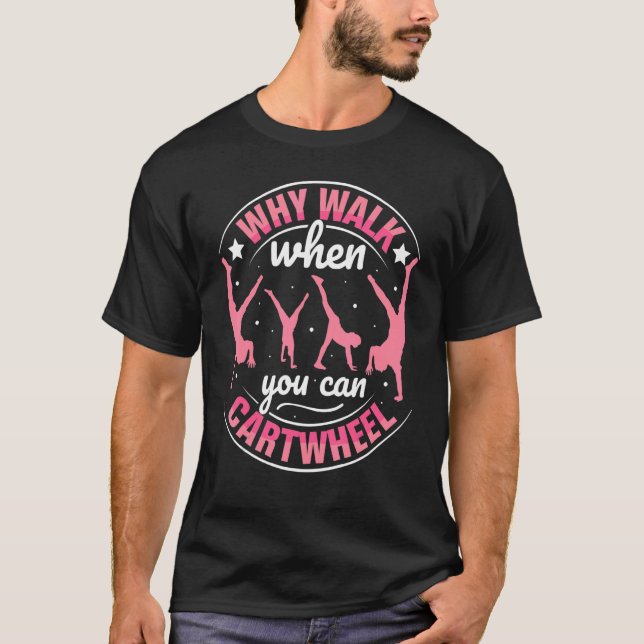 Gymnastics Gymnast Parkour Girls Women Cool Cartwh T-Shirt (Vorderseite)