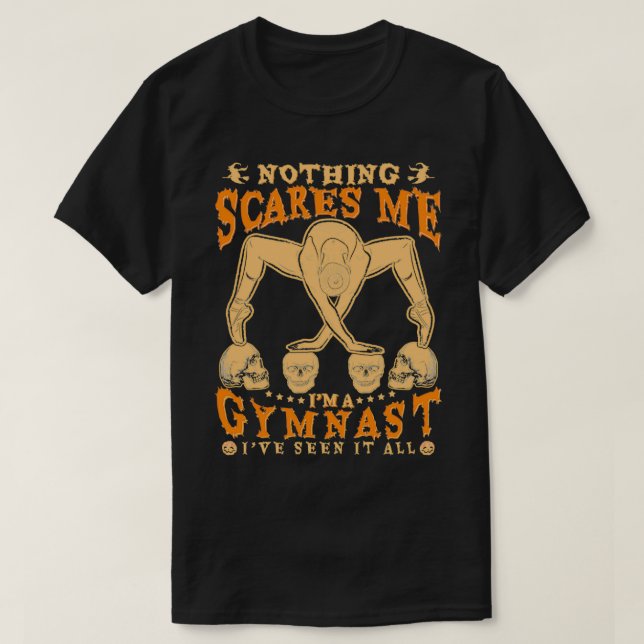 GYMNASTICS HALLOWEEN GYMNAST FUNNY HALLOWEEN QUOTE T-Shirt (Design vorne)