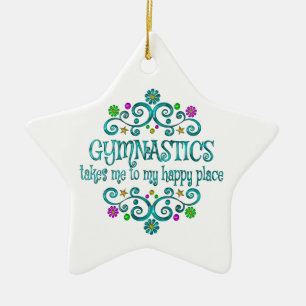Gymnastics Happy Place Keramik Ornament