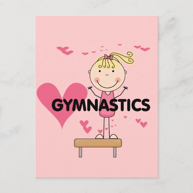 GYMNASTICS - Liebe Gymnastik - Hemden und Geschenk Postkarte (Vorderseite)