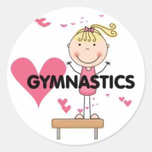 GYMNASTICS - Liebe Gymnastik - Hemden und Geschenk Runder Aufkleber