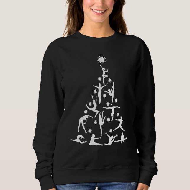 Gymnastics  Lighting Santa Gymnastics Christmas Tr Sweatshirt (Vorderseite)