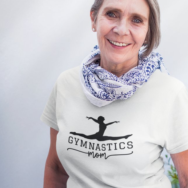 Gymnastics Mom Acrobatic Typography T-Shirt (Von Creator hochgeladen)