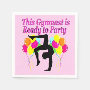 GYMNASTICS PARTY PAPIER NAPKINE SERVIETTE