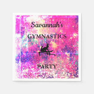 GYMNASTICS PARTY Personalisiertes Set von 50 NAPKI Serviette