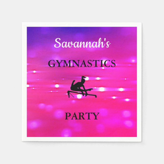 GYMNASTICS PARTY Personalisiertes Set von 50 Serviette (Vorderseite)