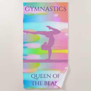 GYMNASTICS PASTEL CAMOUFLAGE BEACH TOWEL! STRANDTUCH