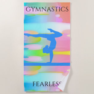 GYMNASTICS PASTEL CAMOUFLAGE BEACH TOWEL! STRANDTUCH